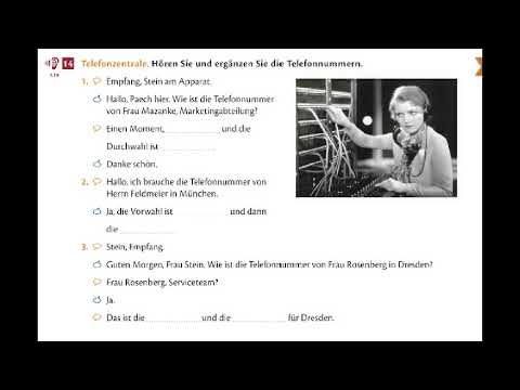 (გერმანული ენა) მოსასმენები 6–Telefonzentrale | მოუსმინეთ და ჩაწერეთ რიცხვები გამოტოვებულ ადგილებში